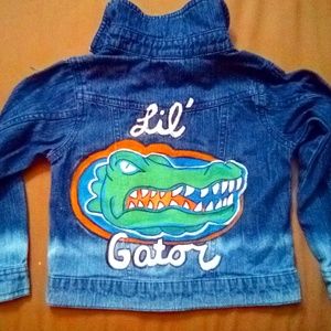 Hand painted florida gator jacket toddler girls